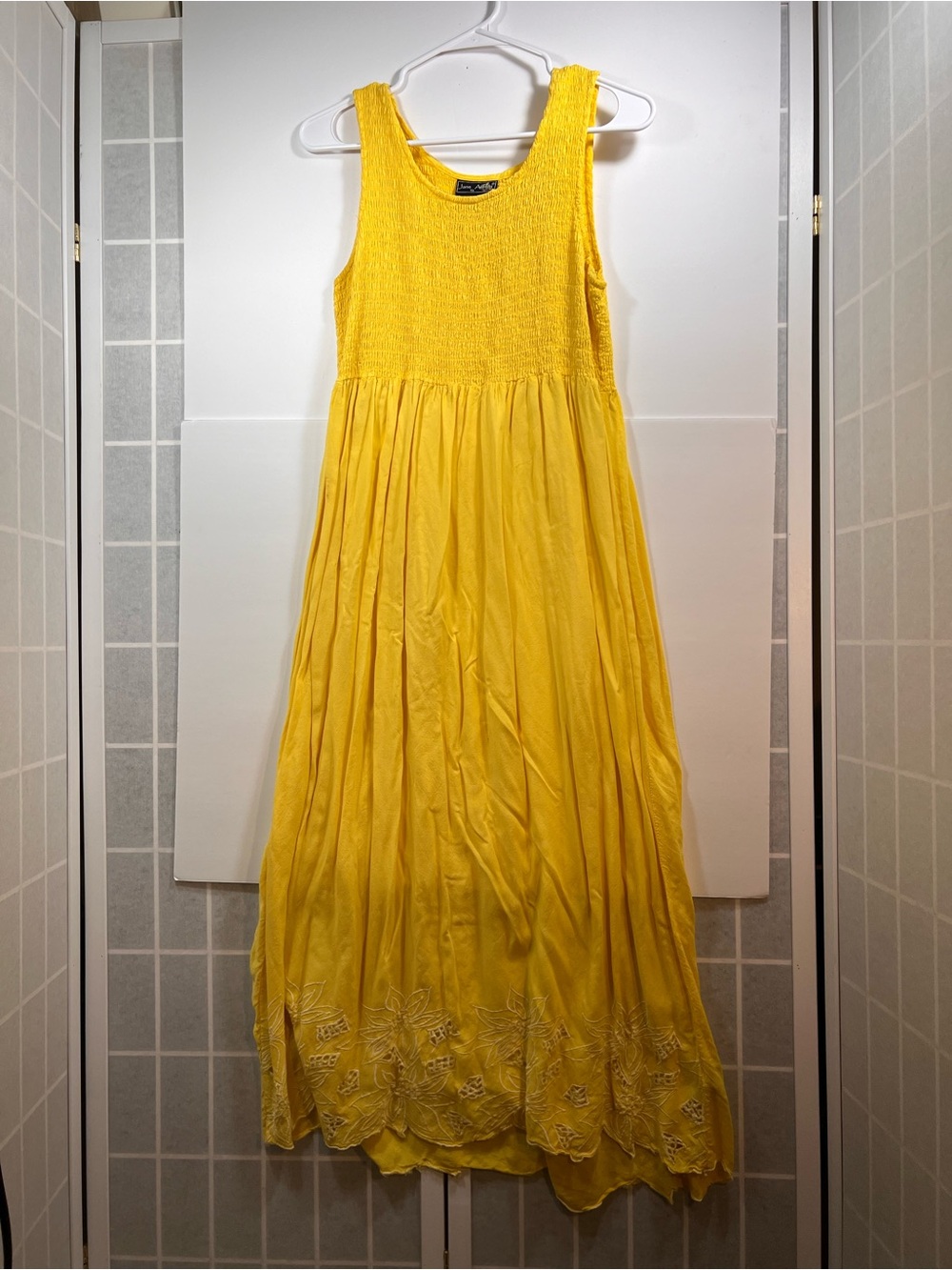 Jane Ashley Bright Bohemian Yellow Sleeveless Maxi Dress